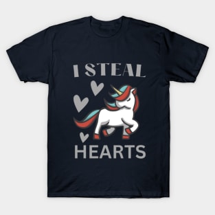 I Steal Hearts Unicorn T-Shirt